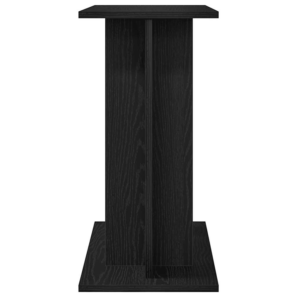 akvariestativ sort egetræ 60x30x60 cm konstrueret træ