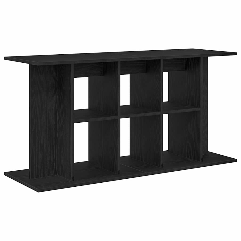 akvariestativ sort egetræ 120x40x60 cm konstrueret træ