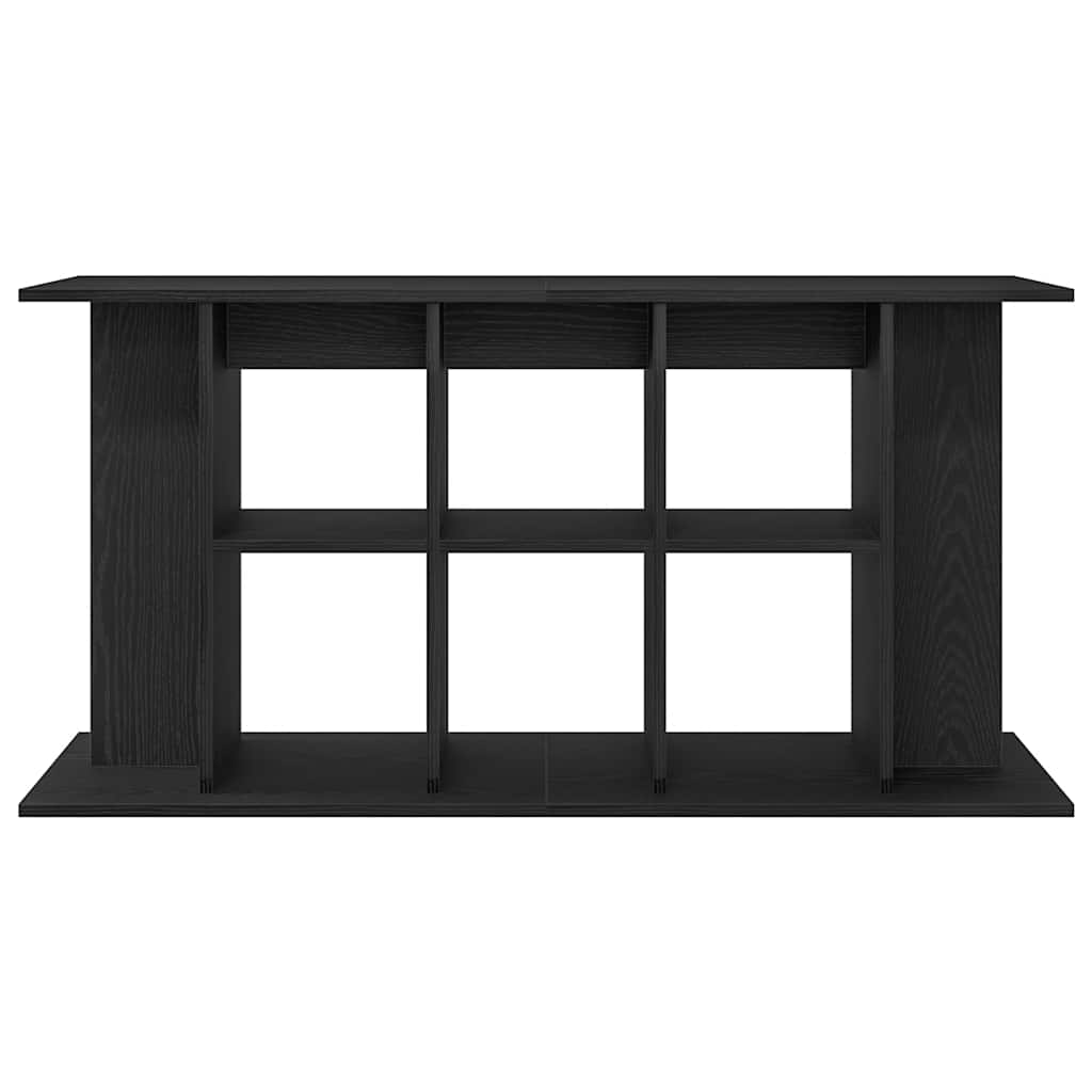 akvariestativ sort egetræ 120x40x60 cm konstrueret træ