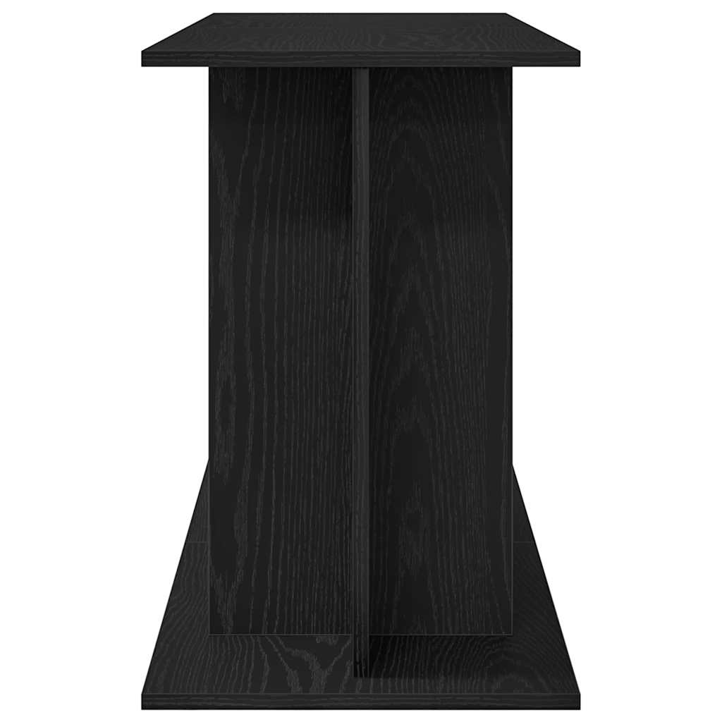 akvariestativ sort egetræ 120x40x60 cm konstrueret træ