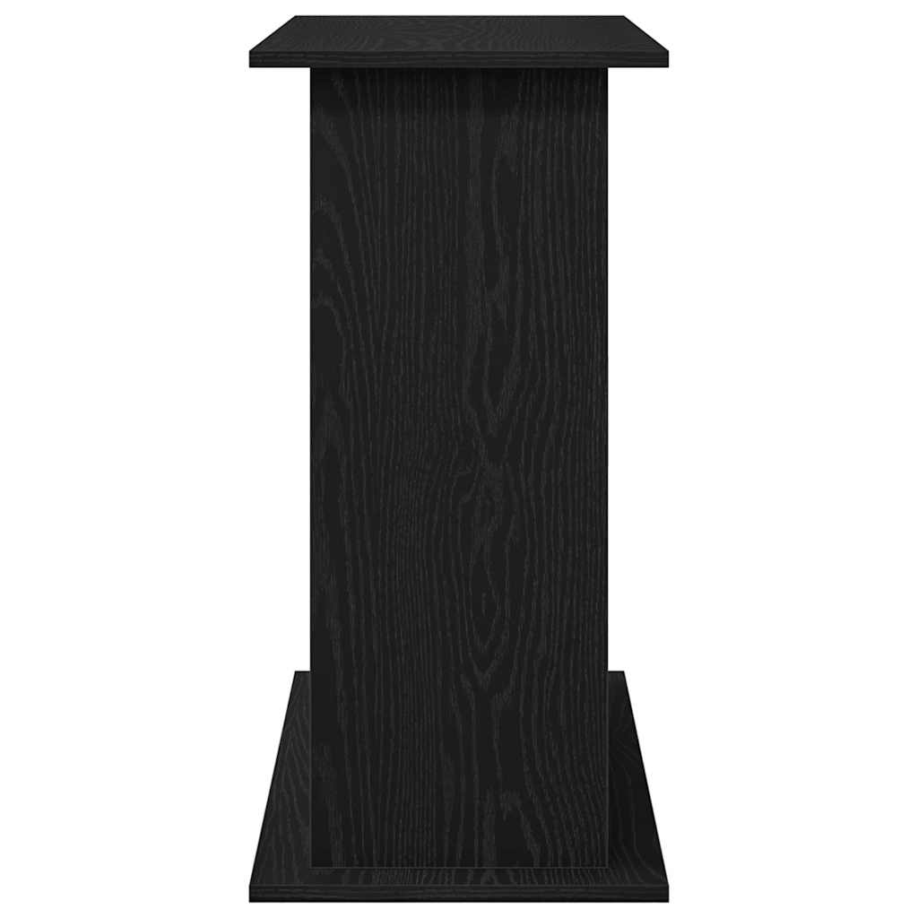 akvariestativ sort egetræ 81x36x73 cm konstrueret træ
