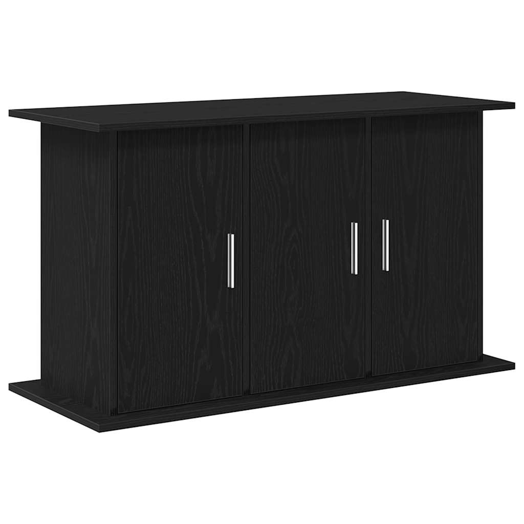 akvariestativ sort egetræ 101x41x58 cm konstrueret træ