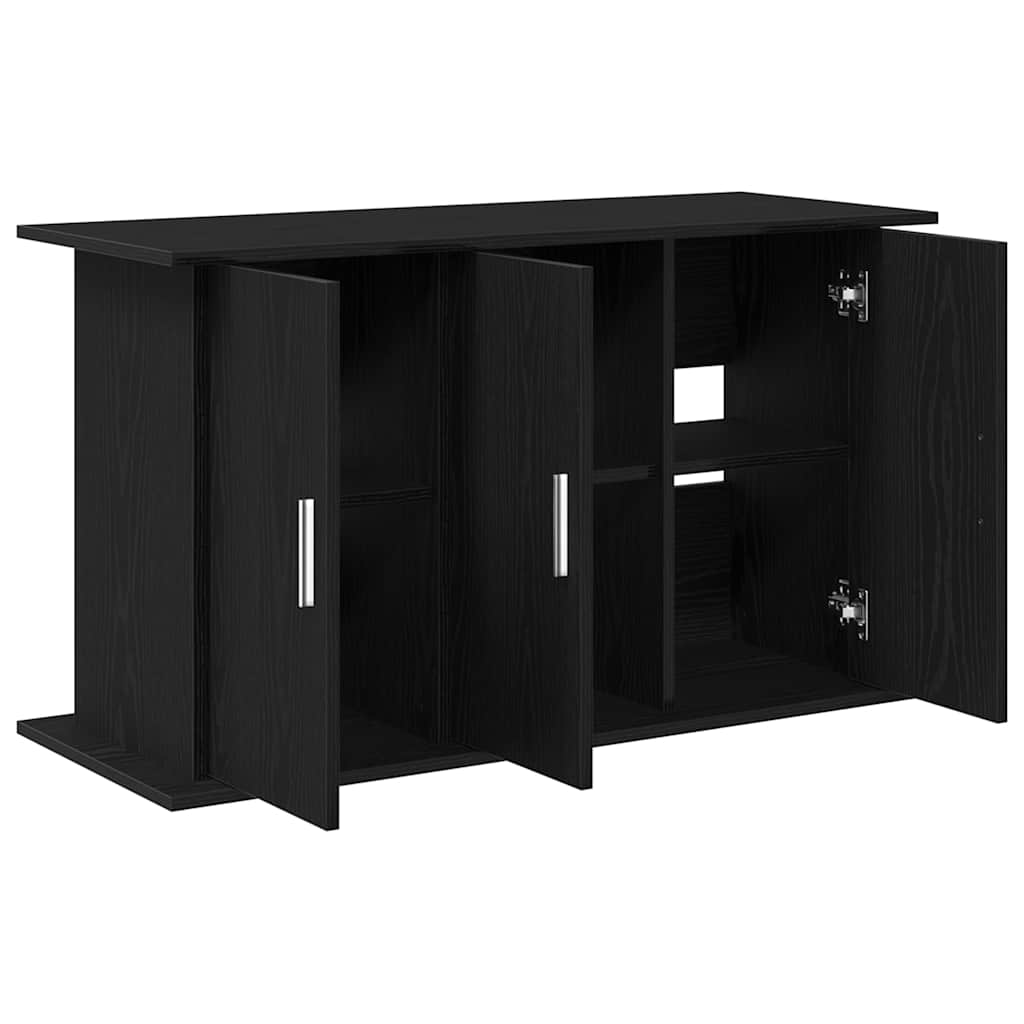 akvariestativ sort egetræ 101x41x58 cm konstrueret træ