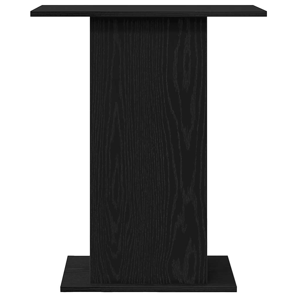 akvariebord 60,5x36x72,5 cm konstrueret træ sort egetræsfarve