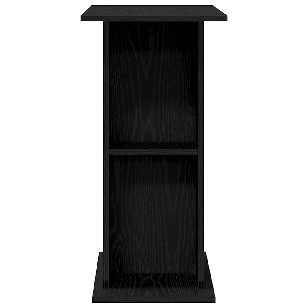 akvariebord 60,5x36x72,5 cm konstrueret træ sort egetræsfarve