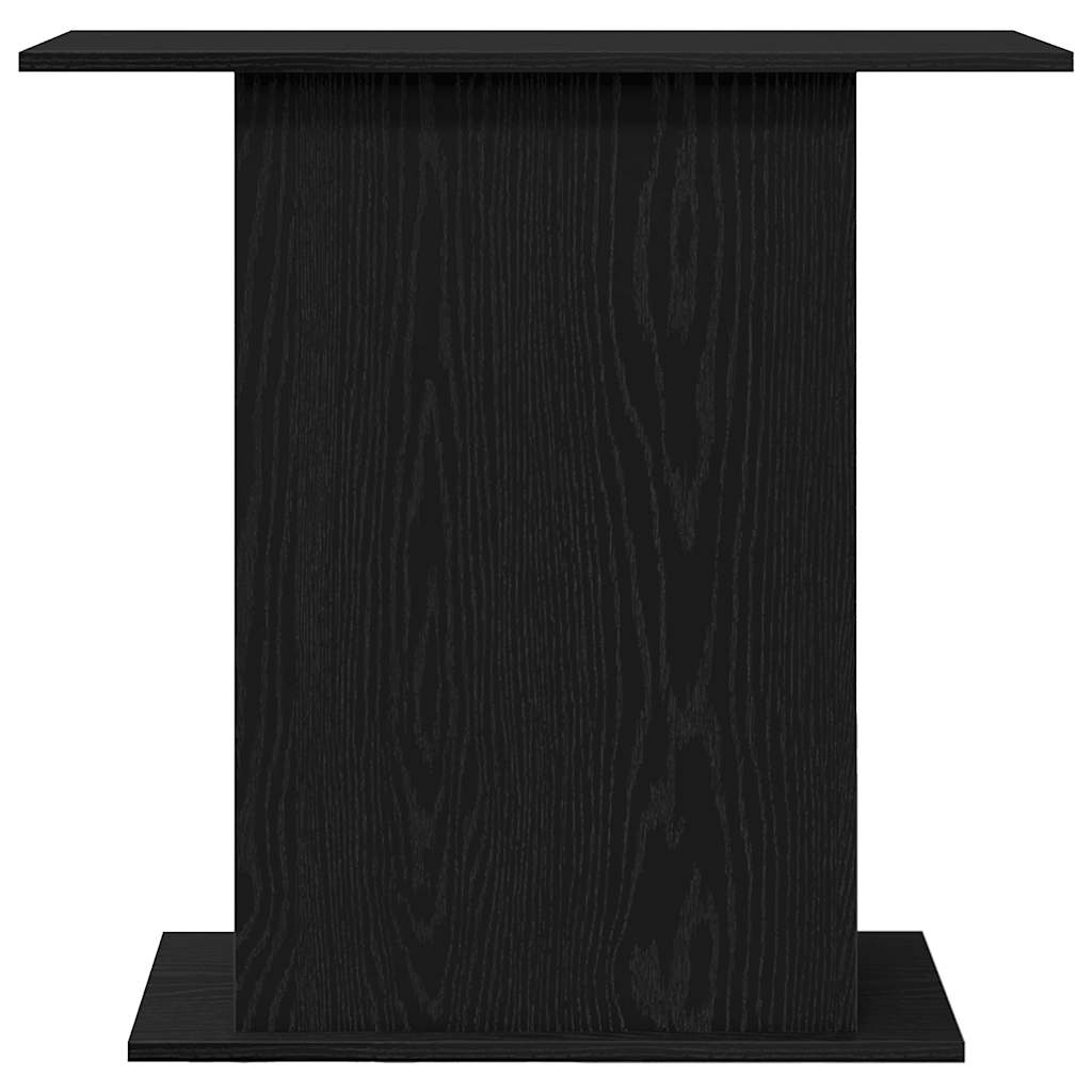 akvariestativ sort egetræ 75x36x72,5 cm konstrueret træ