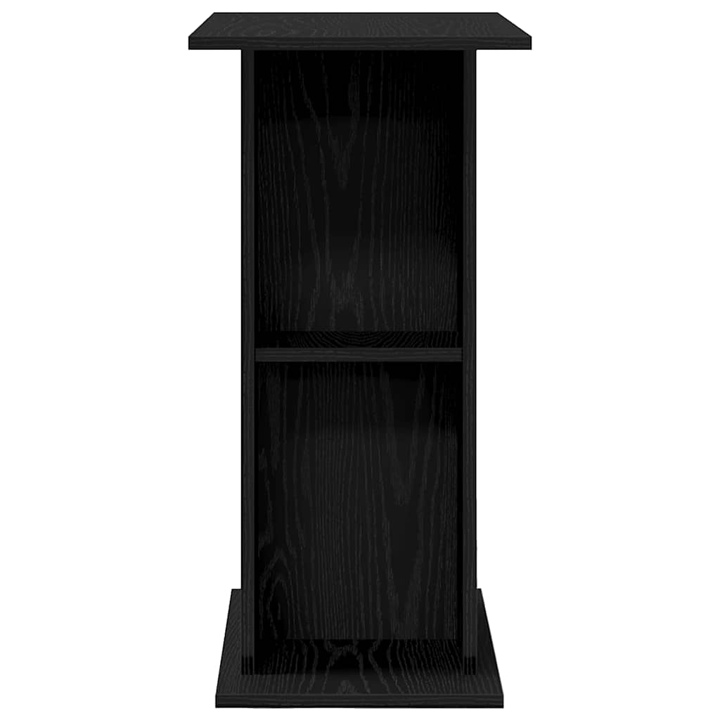akvariestativ sort egetræ 75x36x72,5 cm konstrueret træ