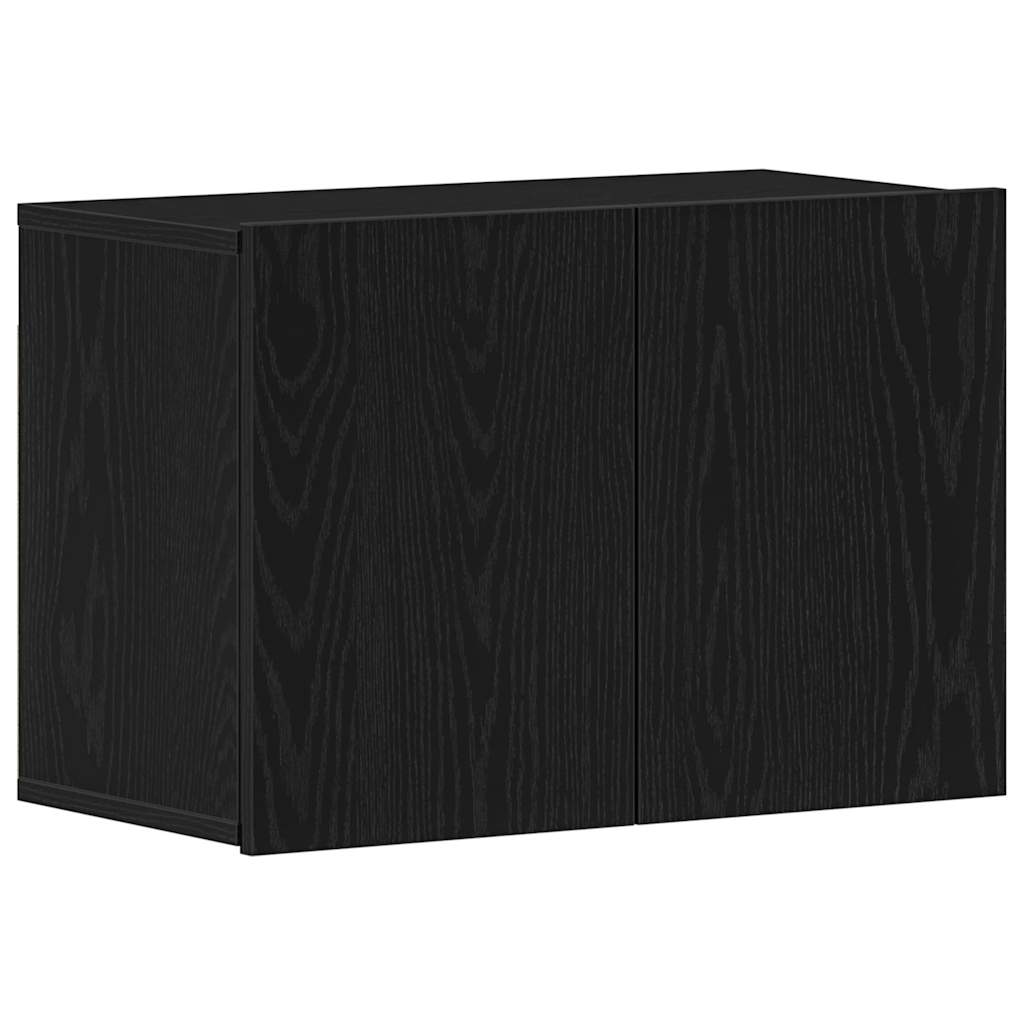 TV-skab sort egetræ 60x30x41 cm konstrueret træ