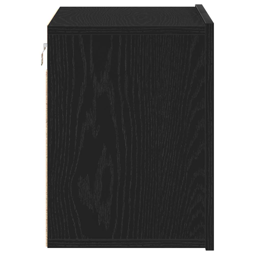 TV-skab sort egetræ 60x30x41 cm konstrueret træ