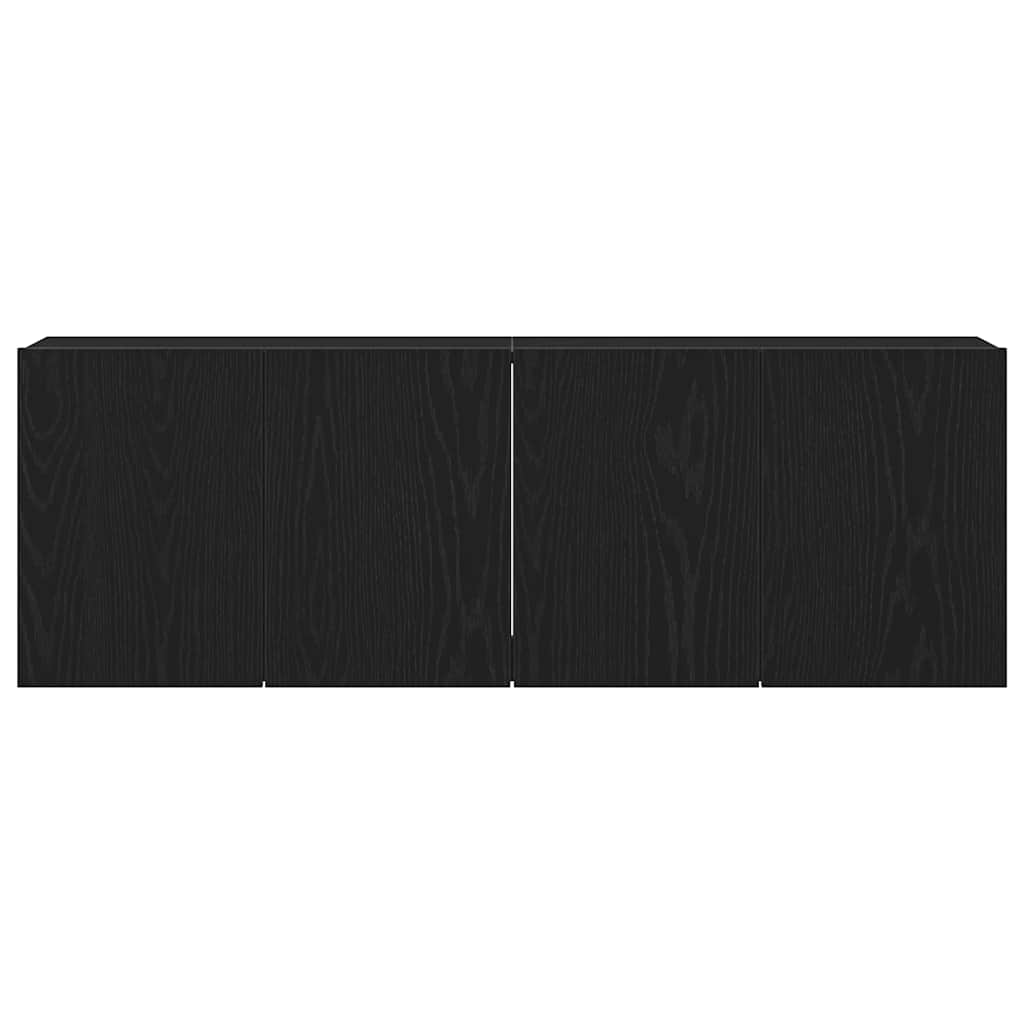 TV-skabe 2 stk. sort eg 120x30x41 cm konstrueret træ