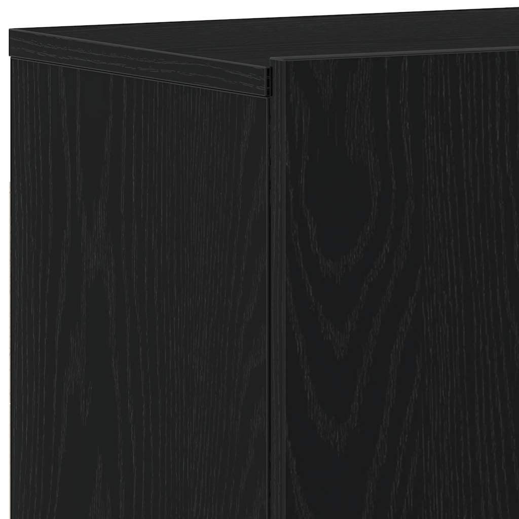 TV-skabe 2 stk. sort eg 160x30x41 cm konstrueret træ