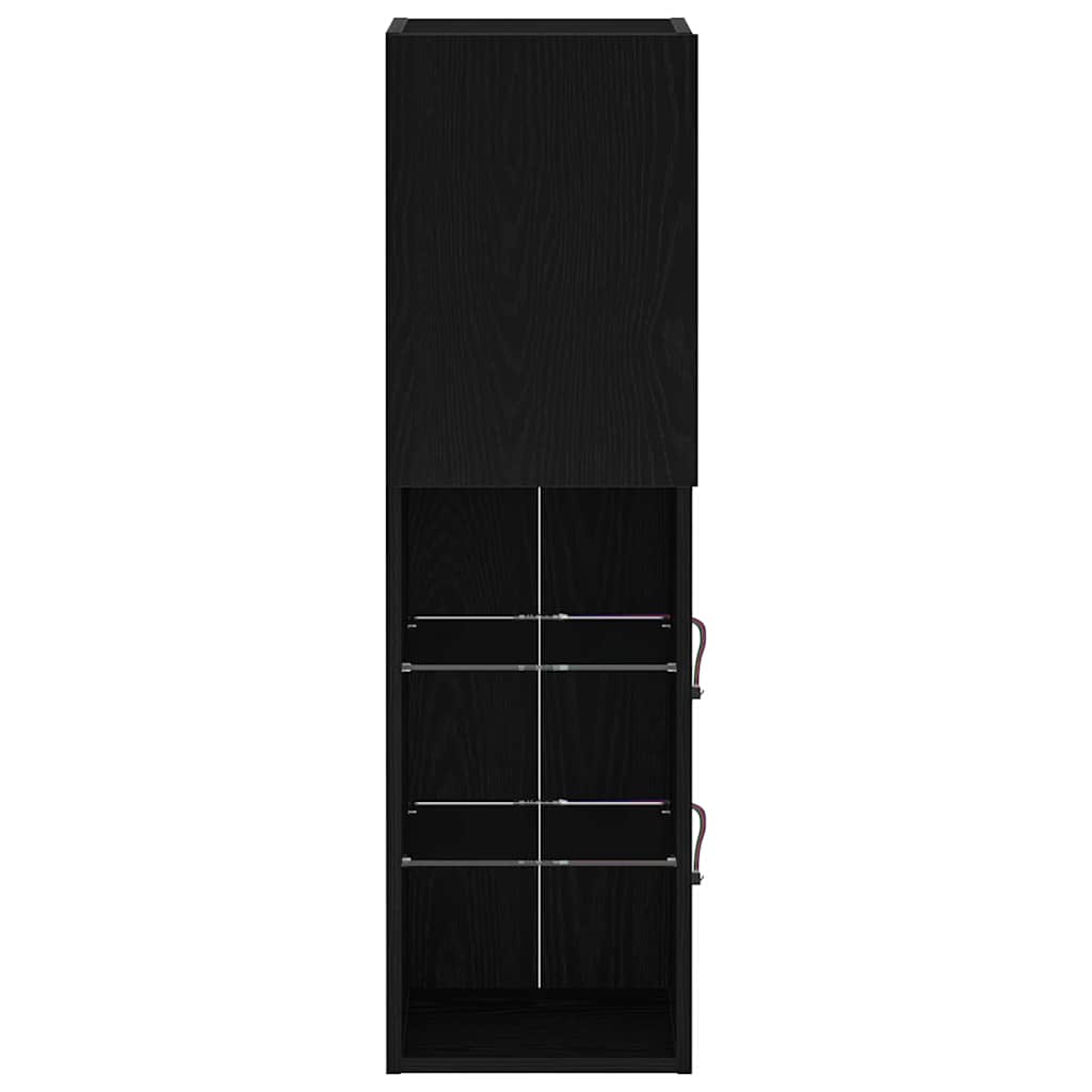 TV-møbelsæt 30,5 x 30 x 102 cm Sort eg Konstrueret træ