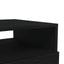 sofabord med LED-lys 50x49x40 cm sort egetræsfarve
