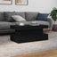 sofabord med LED-lys 90x50x40 cm sort egetræsfarve