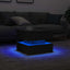sofabord med LED-lys 50x50x40 cm sort egetræsfarve