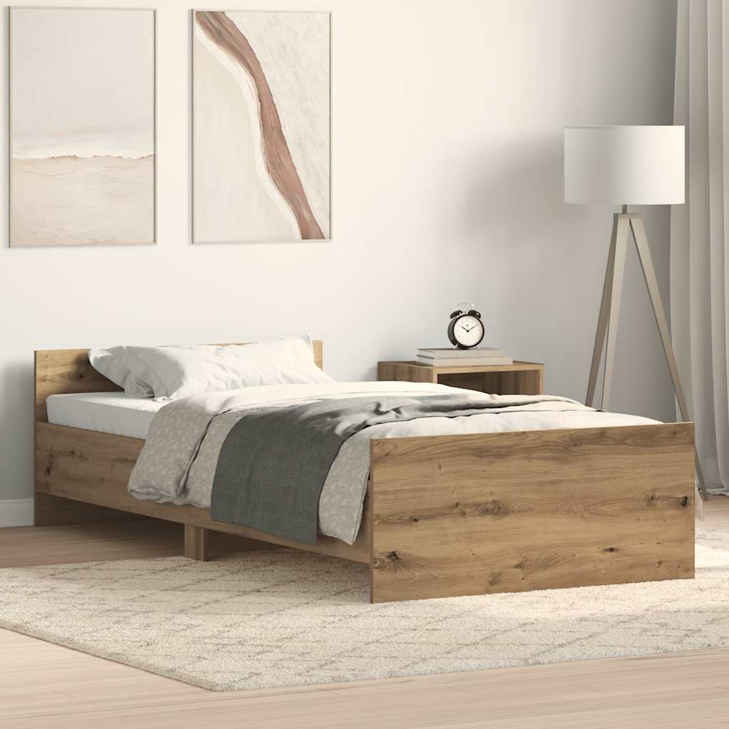 sengeramme 75x190 cm uden madras konstrueret træ kunsteg