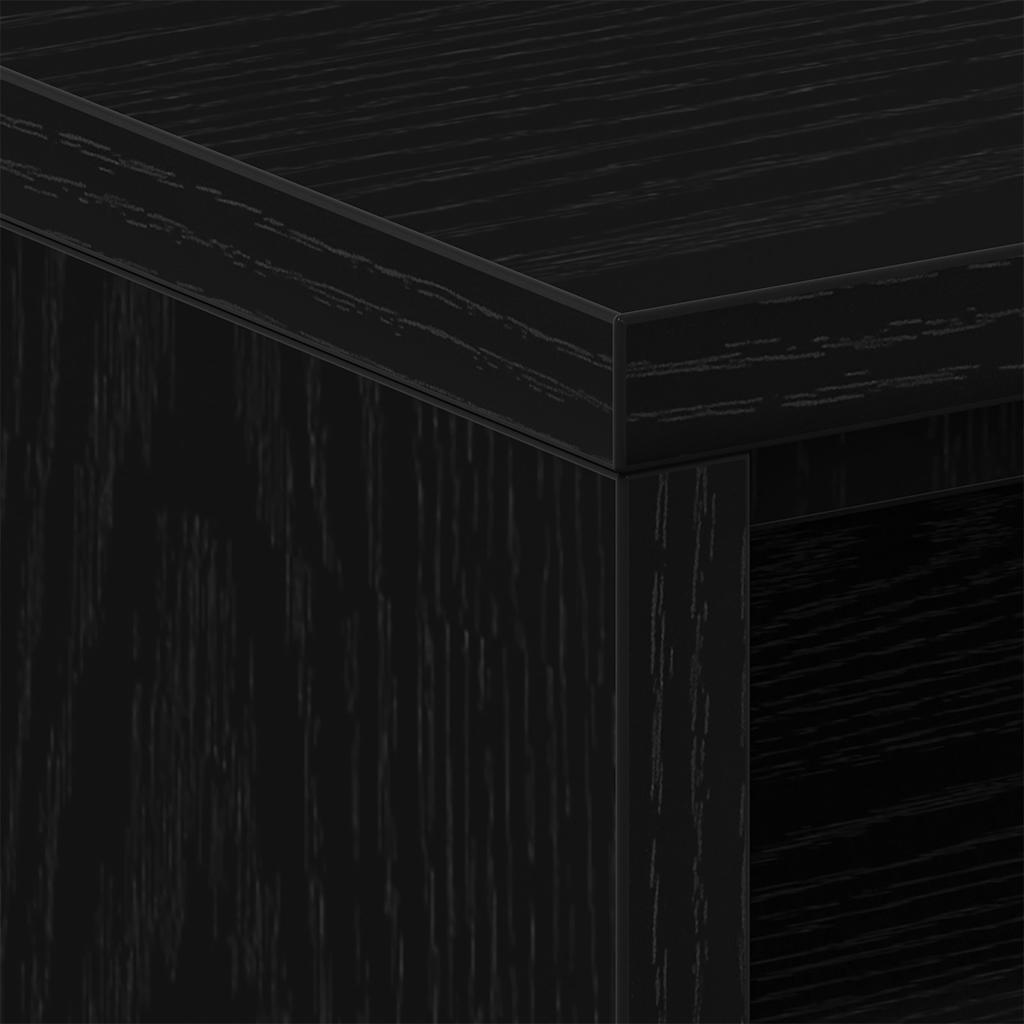 sengeborde 2 stk. 40x30x40 cm konstrueret træ sort egetræsfarve