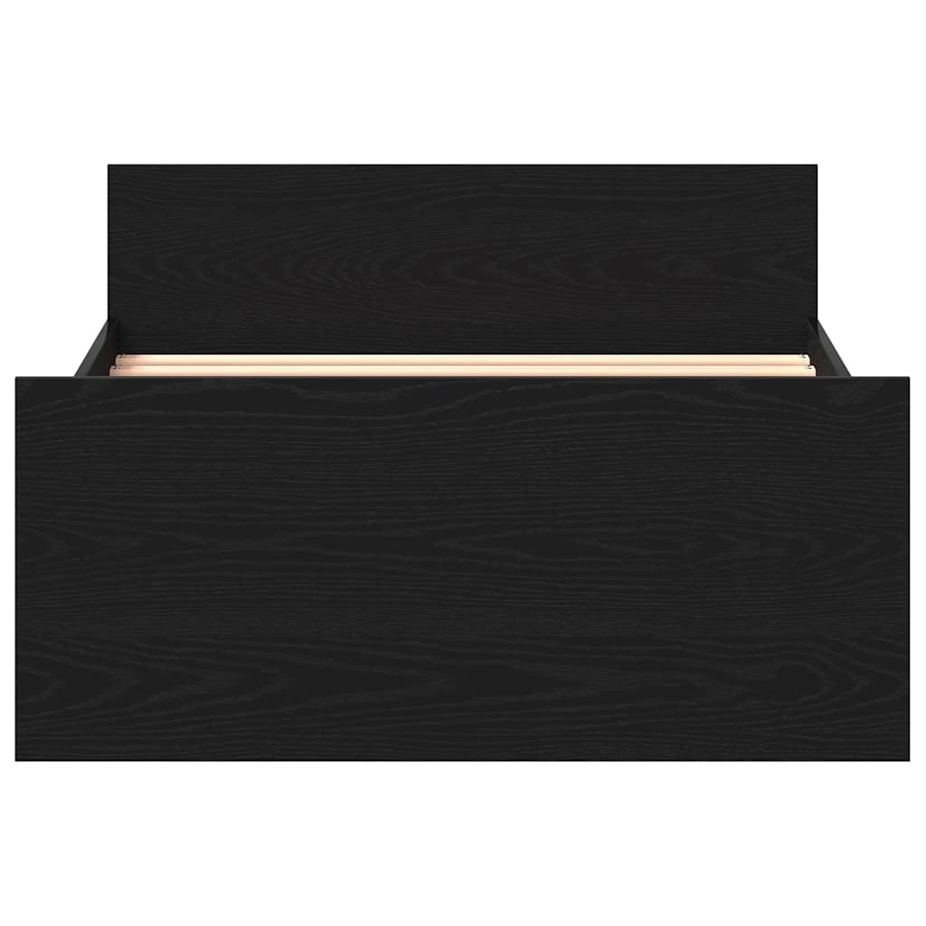 sengeramme 100x200 cm uden madras konstrueret træ sort eg