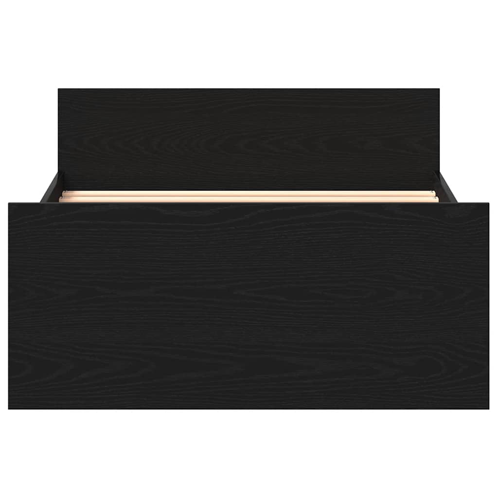sengeramme 90x190 cm uden madras konstrueret træ sort eg