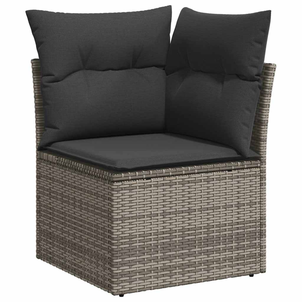 sofasæt til haven 8 dele med hynder polyrattan grå