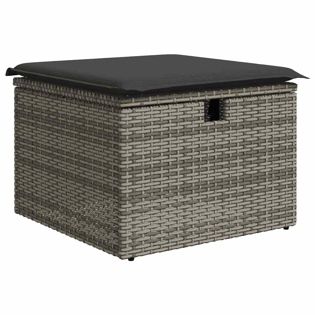sofasæt til haven 8 dele med hynder polyrattan grå