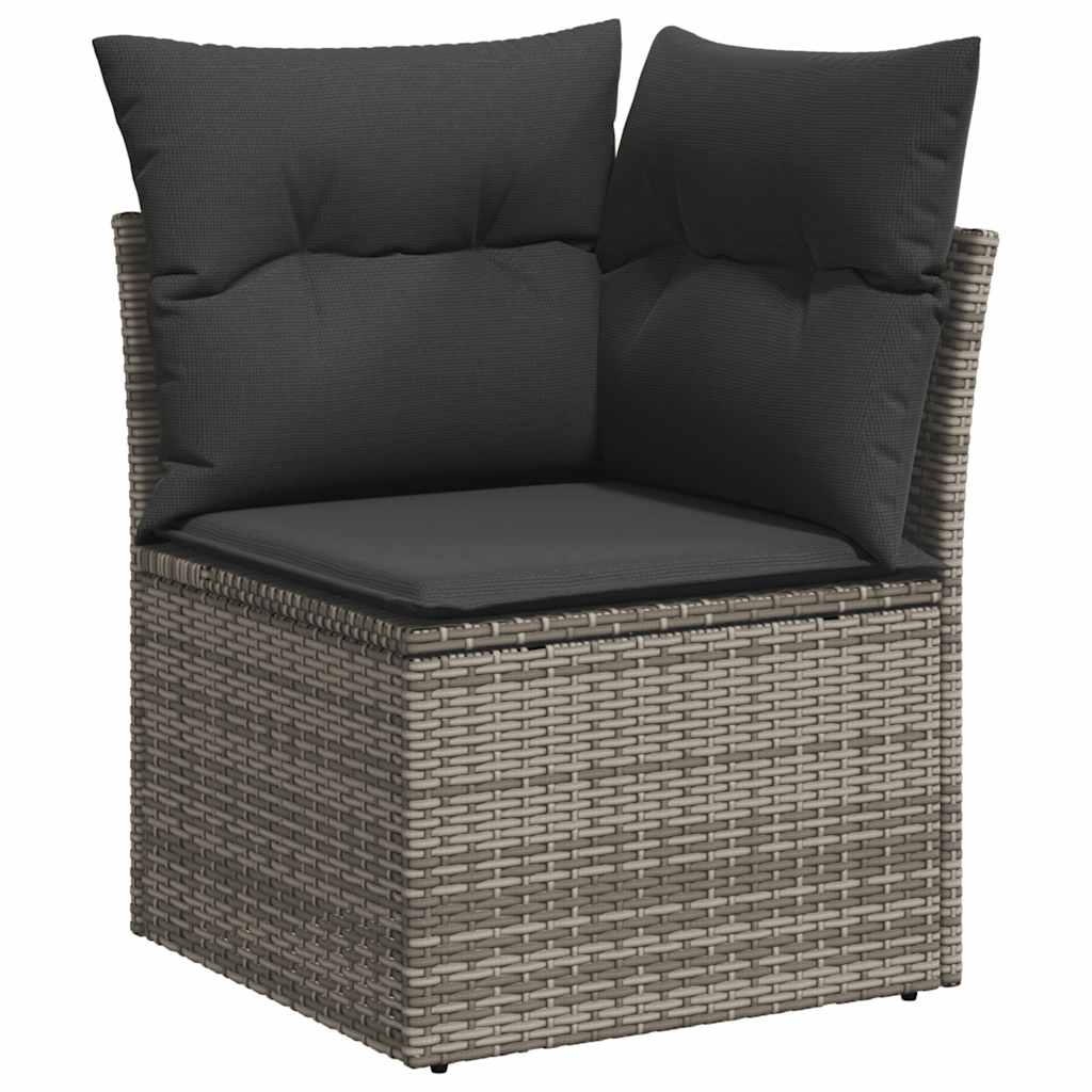 sofasæt til haven 8 dele med hynder polyrattan grå