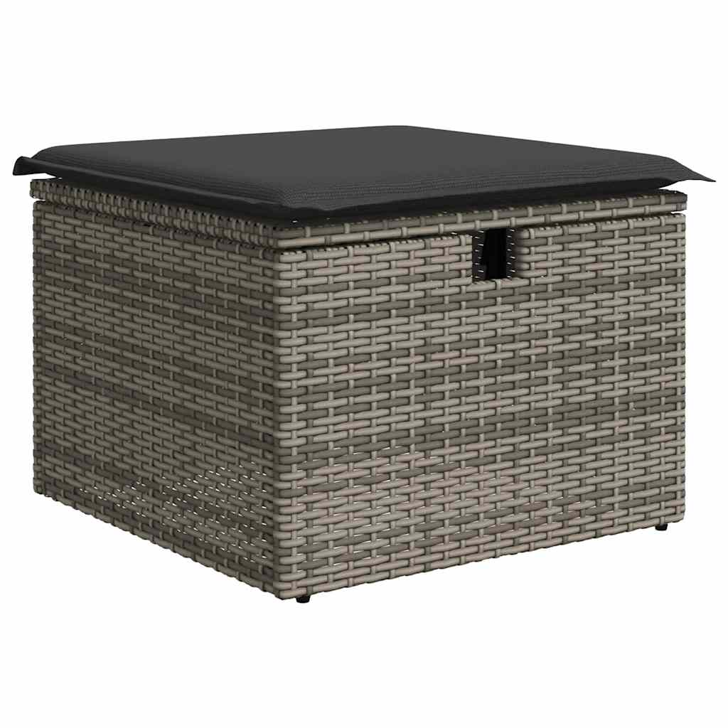 sofasæt til haven 8 dele med hynder polyrattan grå
