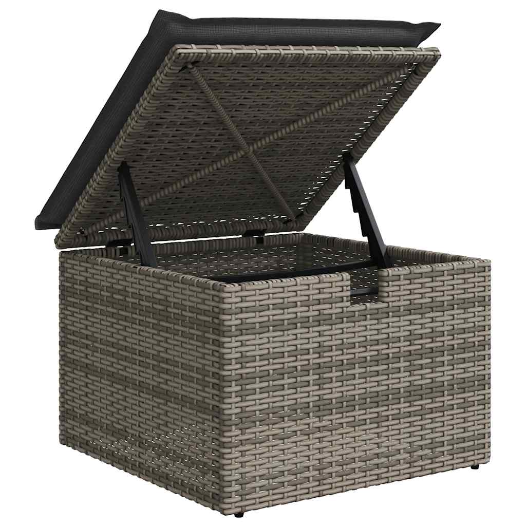 sofasæt til haven 8 dele med hynder polyrattan grå