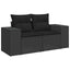 sofasæt til haven 7 dele med hynder polyrattan sort