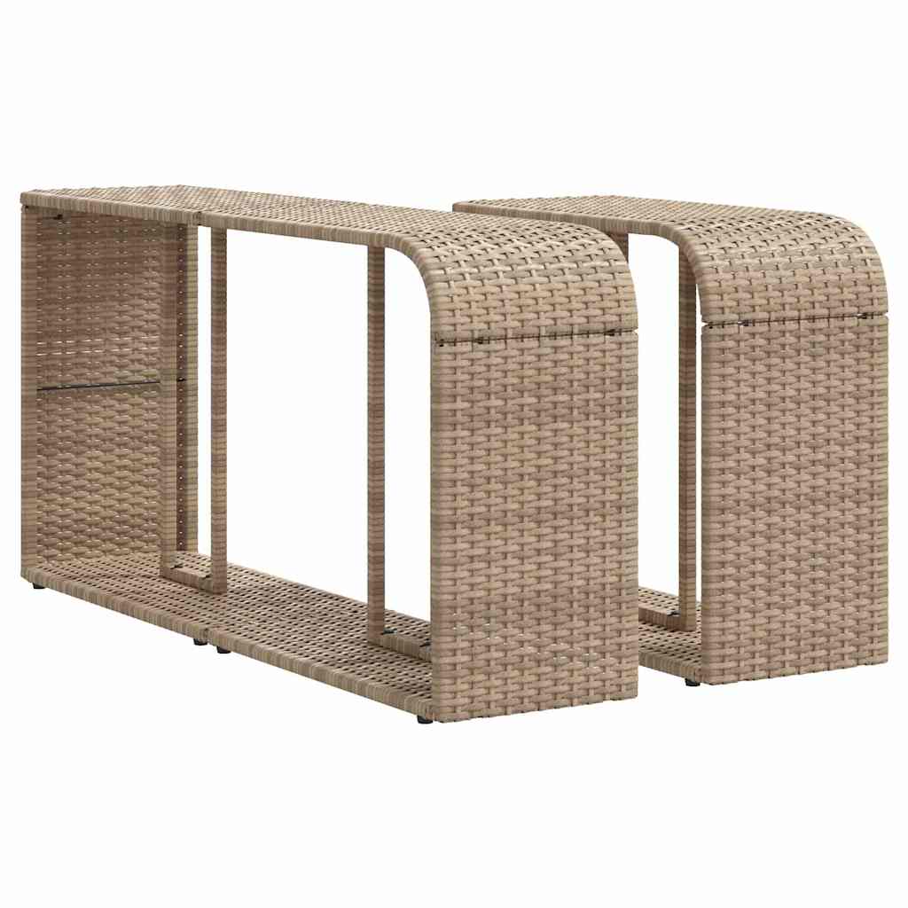sofasæt til haven 10 dele med hynder polyrattan beige