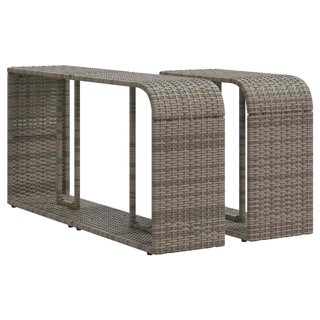 sofasæt til haven 10 dele med hynder polyrattan grå