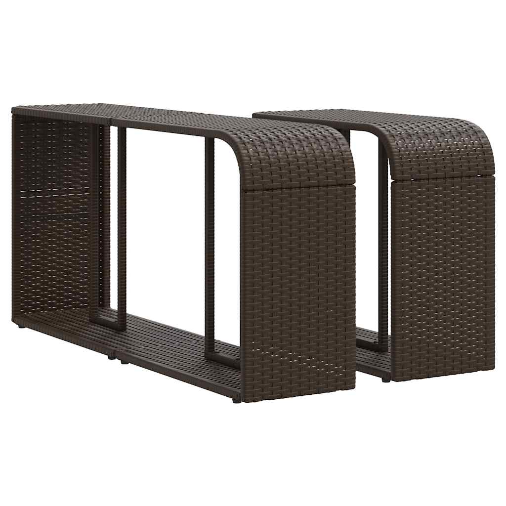sofasæt til haven 10 dele med hynder polyrattan brun