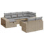 sofasæt til haven 11 dele med hynder polyrattan beige