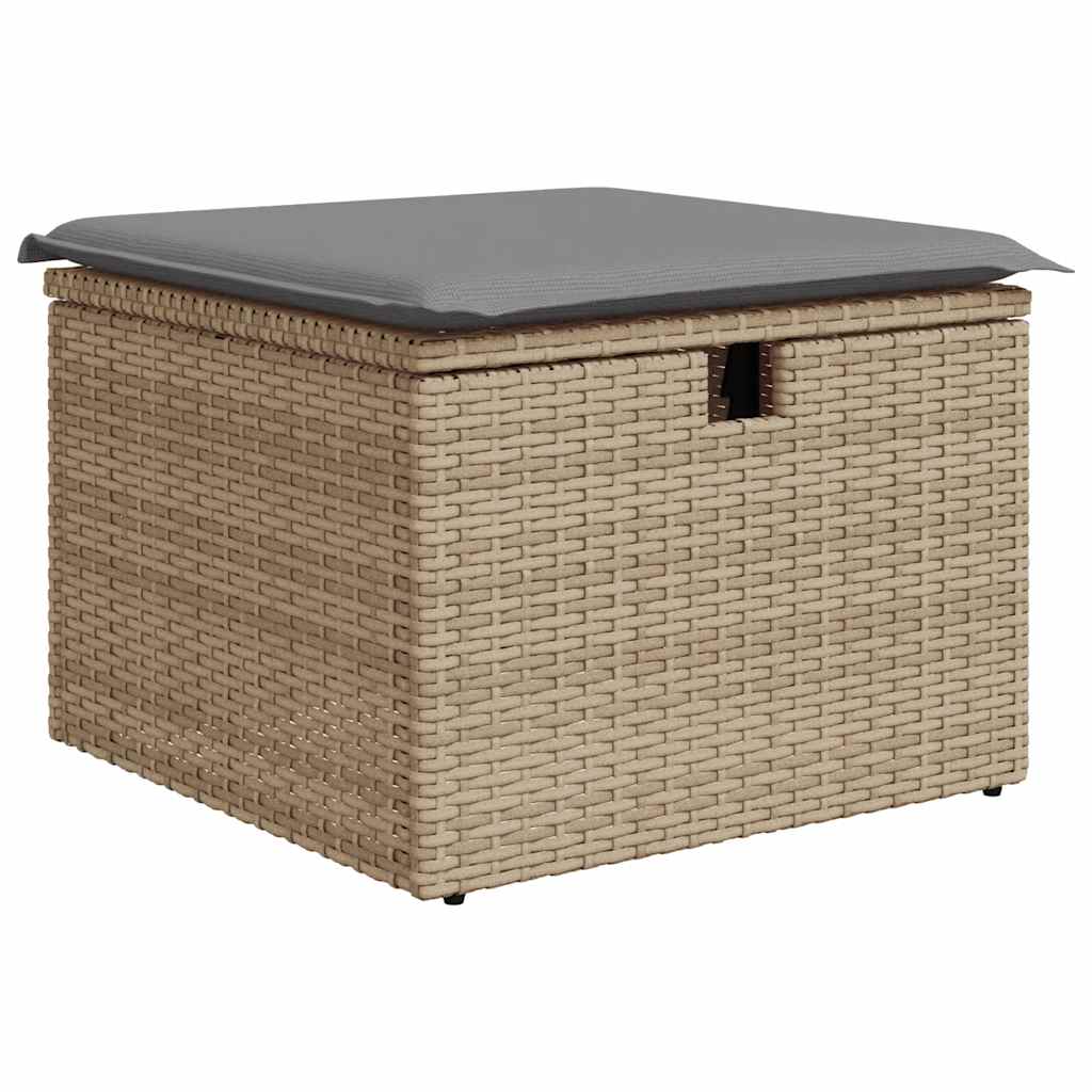 sofasæt til haven 11 dele med hynder polyrattan beige