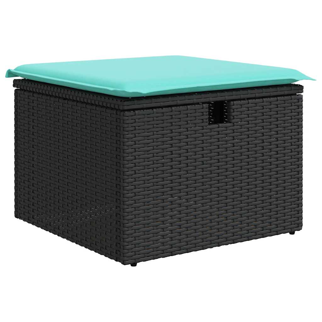 sofasæt til haven 11 dele med hynder polyrattan sort