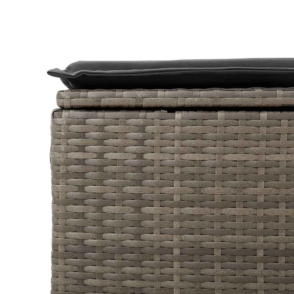 sofasæt til haven 9 dele med hynder polyrattan grå