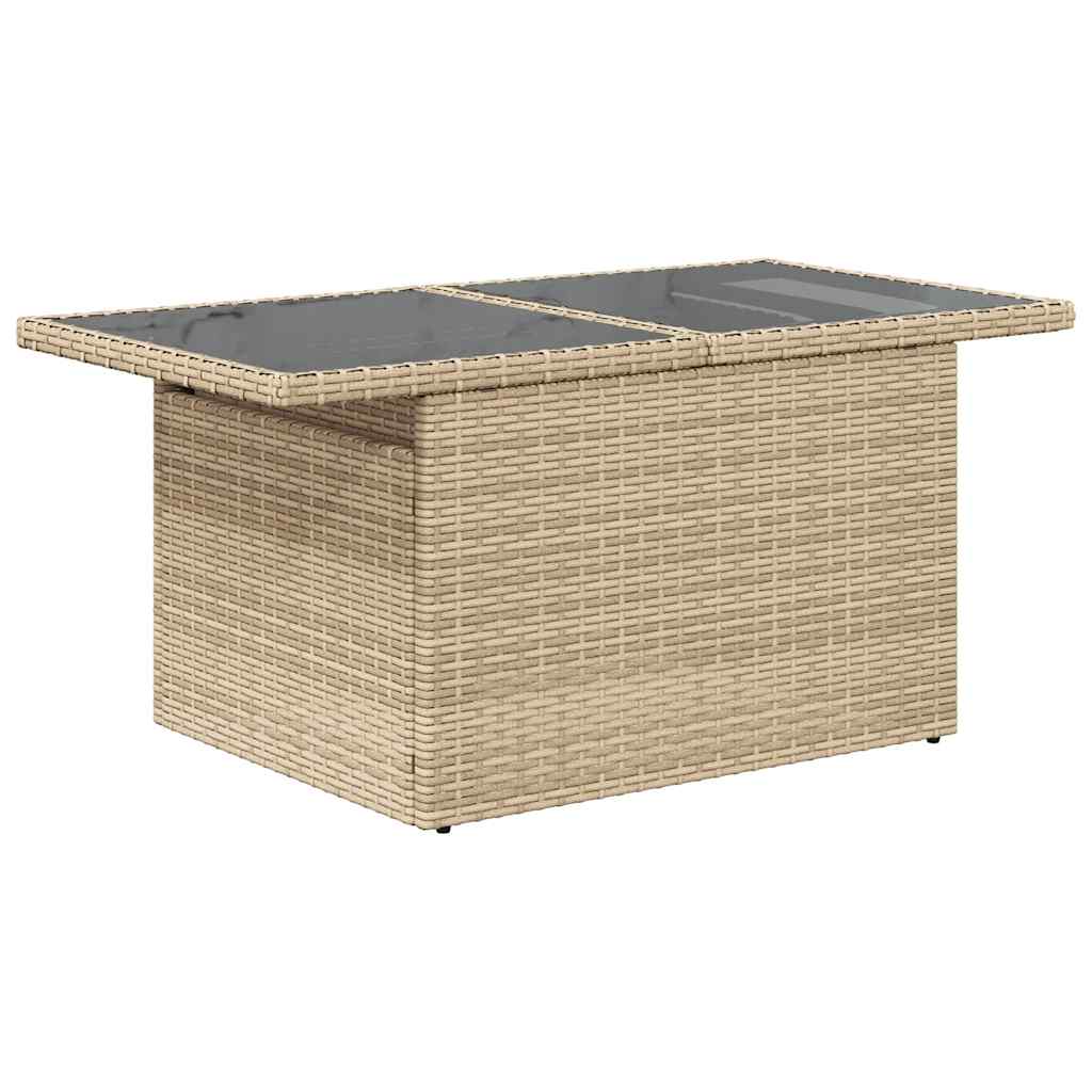 sofasæt til haven 10 dele med hynder polyrattan beige