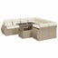 sofasæt til haven 9 dele med hynder polyrattan beige