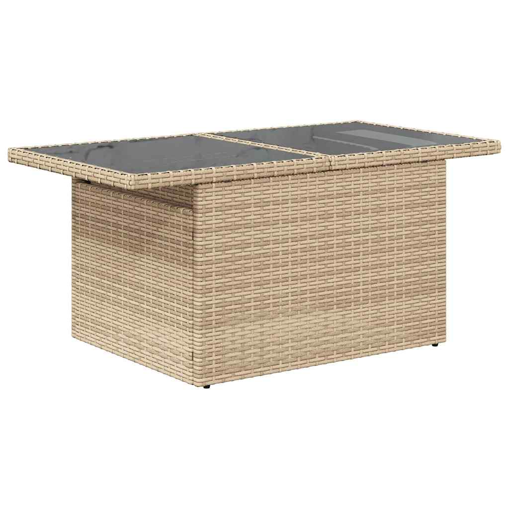 sofasæt til haven 9 dele med hynder polyrattan beige
