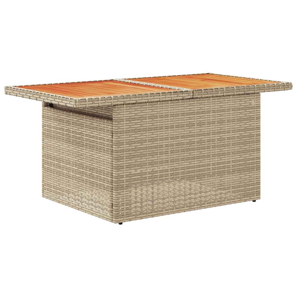 sofasæt til haven 7 dele med hynder polyrattan beige
