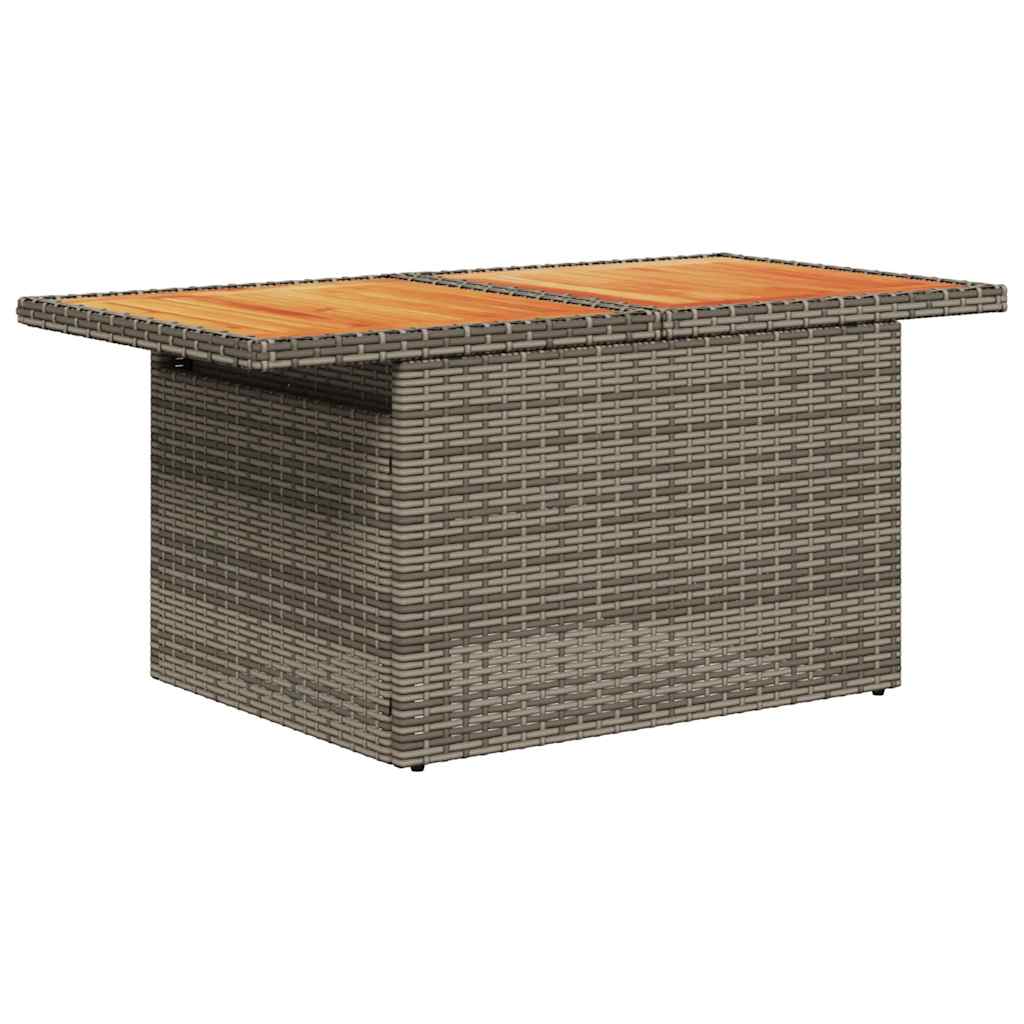 sofasæt til haven 9 dele med hynder polyrattan grå