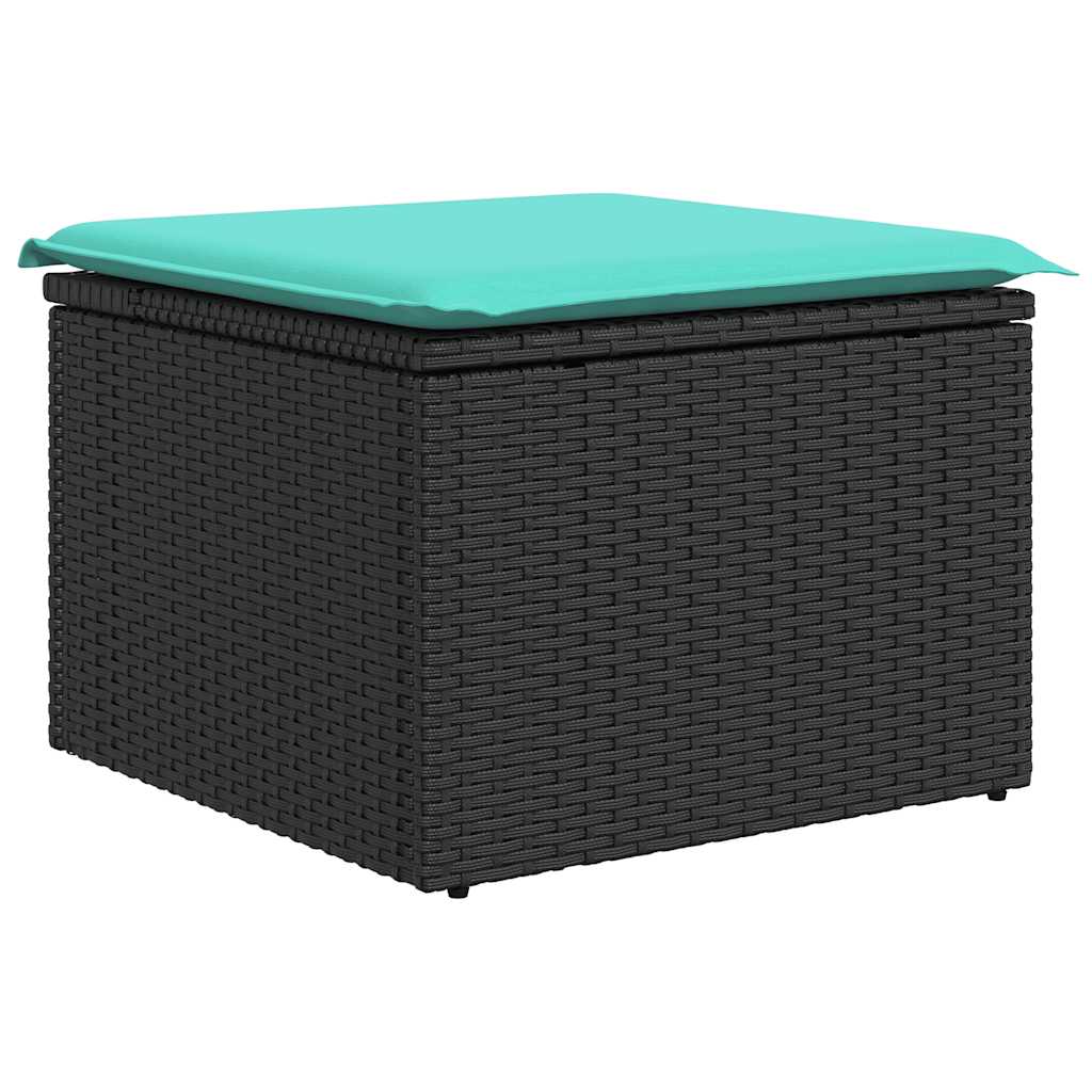 sofasæt til haven 8 dele med hynder polyrattan sort