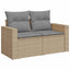 sofasæt til haven 10 dele med hynder polyrattan beige