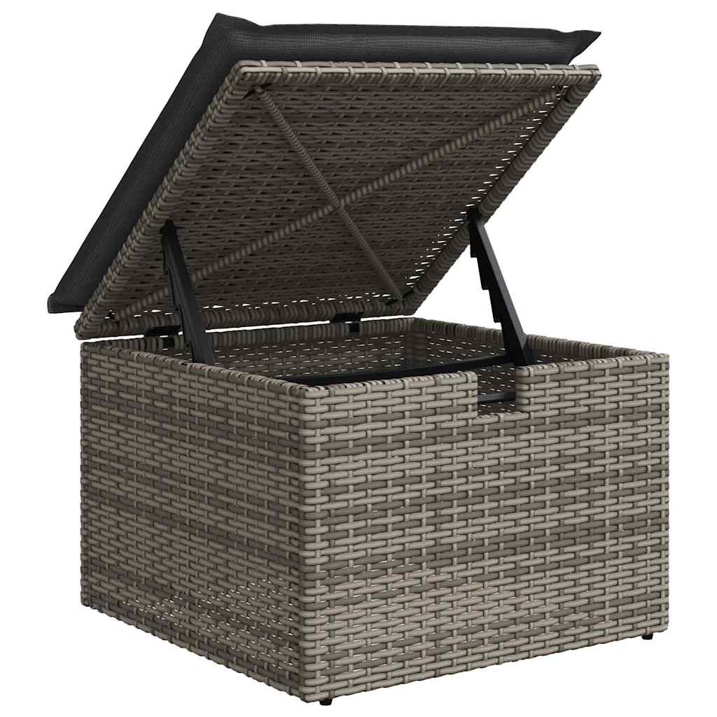 sofaesæt til haven 7 dele med hynder polyrattan grå