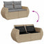 sofasæt til haven 9 dele med hynder polyrattan beige