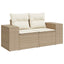 sofasæt til haven 9 dele med hynder polyrattan beige