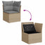 sofasæt til haven 6 dele med hynder polyrattan beige