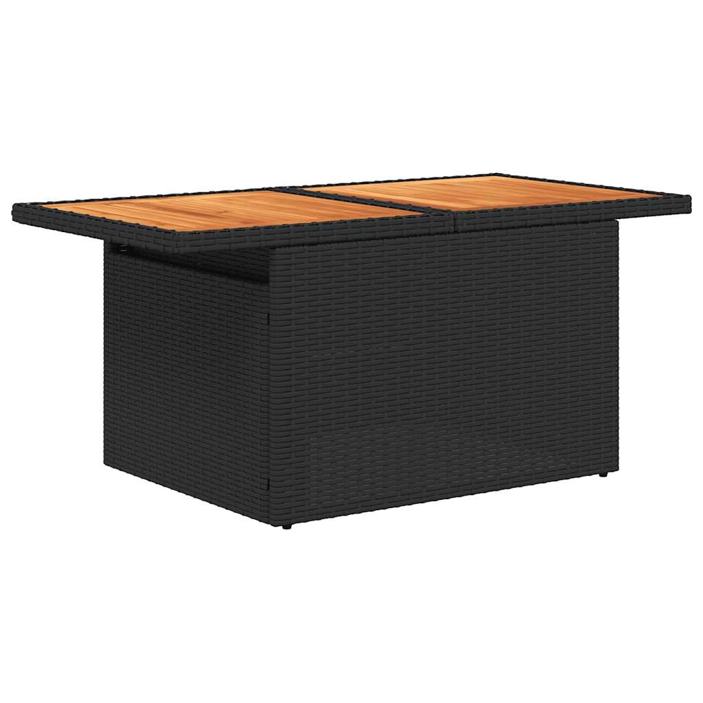 sofasæt til haven 9 dele med hynder polyrattan sort