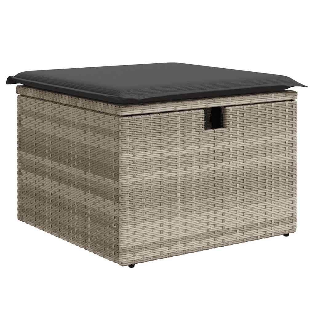sofasæt til haven 8 dele med hynder polyrattan lysegrå