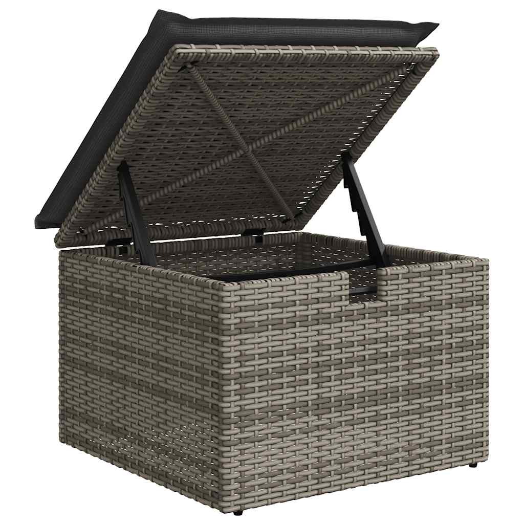 sofasæt til haven 8 dele med hynder polyrattan grå
